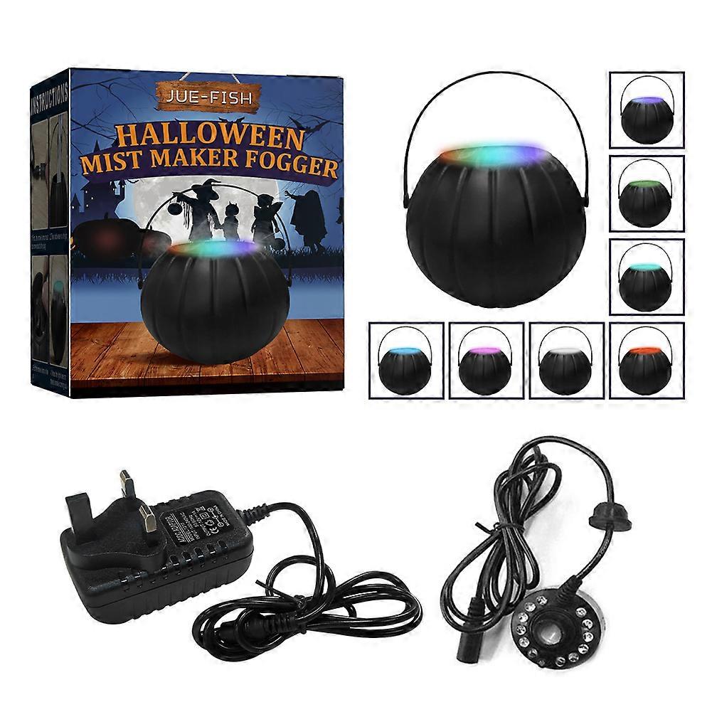 Witch Pot Light Mist Maker Novel Halloween Party Witch Cauldron Atomizer Lamp for Home Decorations