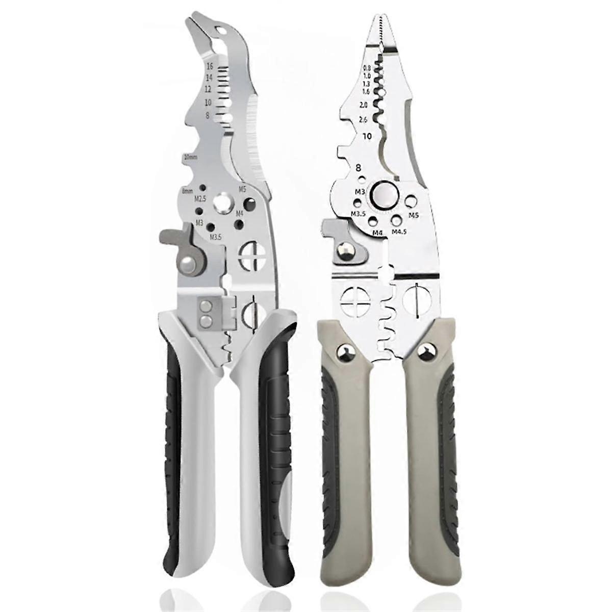 Professional Electrical Wire Stripper, Cutter & Crimper Pliers, Multifunctional Cable Handling Tool