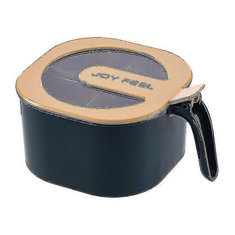 4 Section Cube Seasoning Box With Serving Spoons Spice Jar Set Condiment Storage Container With Lids