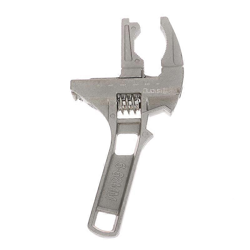 Multifunctional Bathroom Wrench Universal Wrench Short Handle Adjustable Large Opening Arc Toothed Anti-skid Dual-purpose