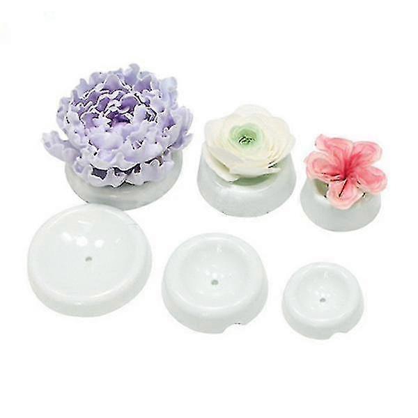 6pcs/set 3d Cake Flower Drying Mold Button Shape Cake Flower Decoration Baking Accessories