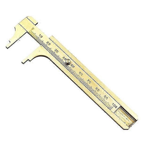 Small Brass Scale 80mm Vernier Caliper Ruler Measuring Tool