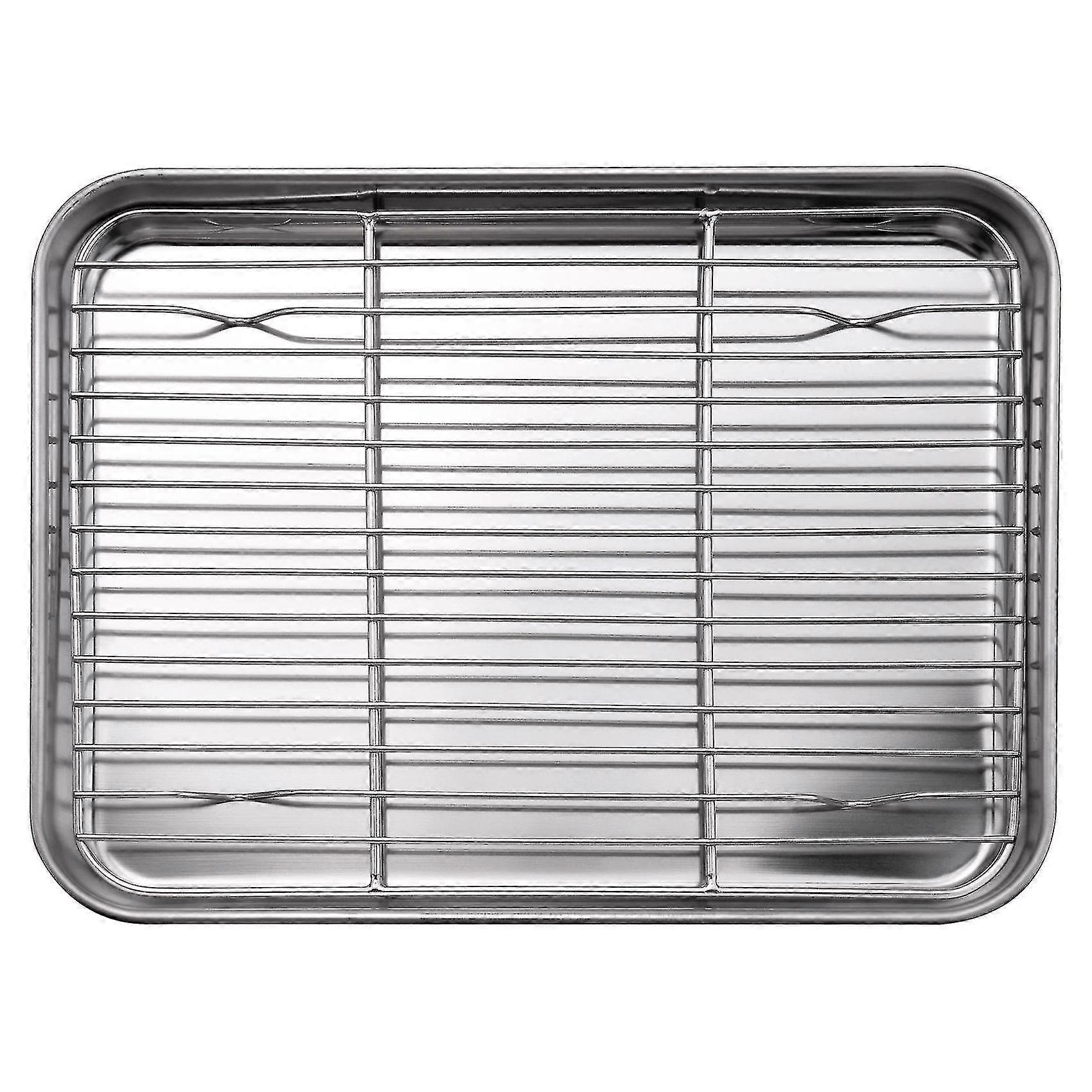 10 Inch Toaster Oven Tray And Rack Set, With Cooling Rack,dishwasher