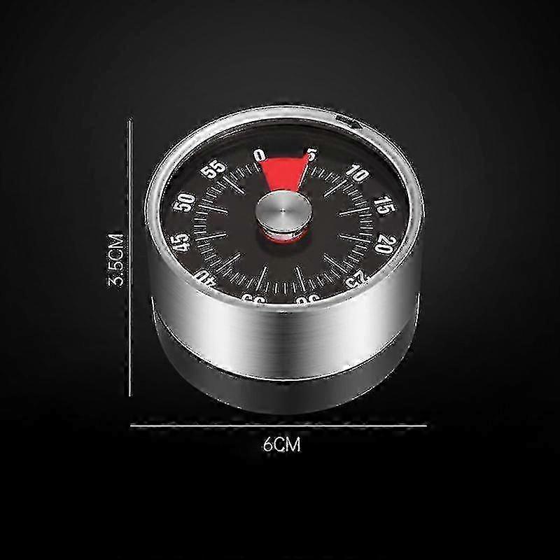 Timer Mechanical Timer Stainless Steel Alarm Clock Visual Timer With Loud Alarm Magnetic