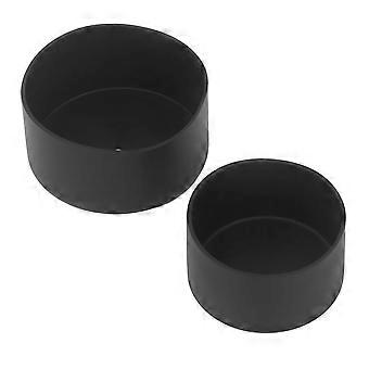 Silicone Bumper Boot Protective Sleeve Cover for Water Bottle Bottom 2 Pcs Black