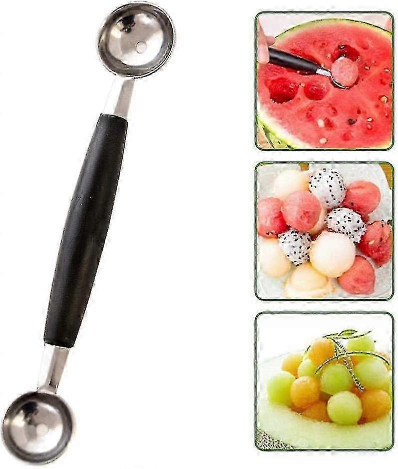 stainless steel melon spoon double end fruit ball spoon