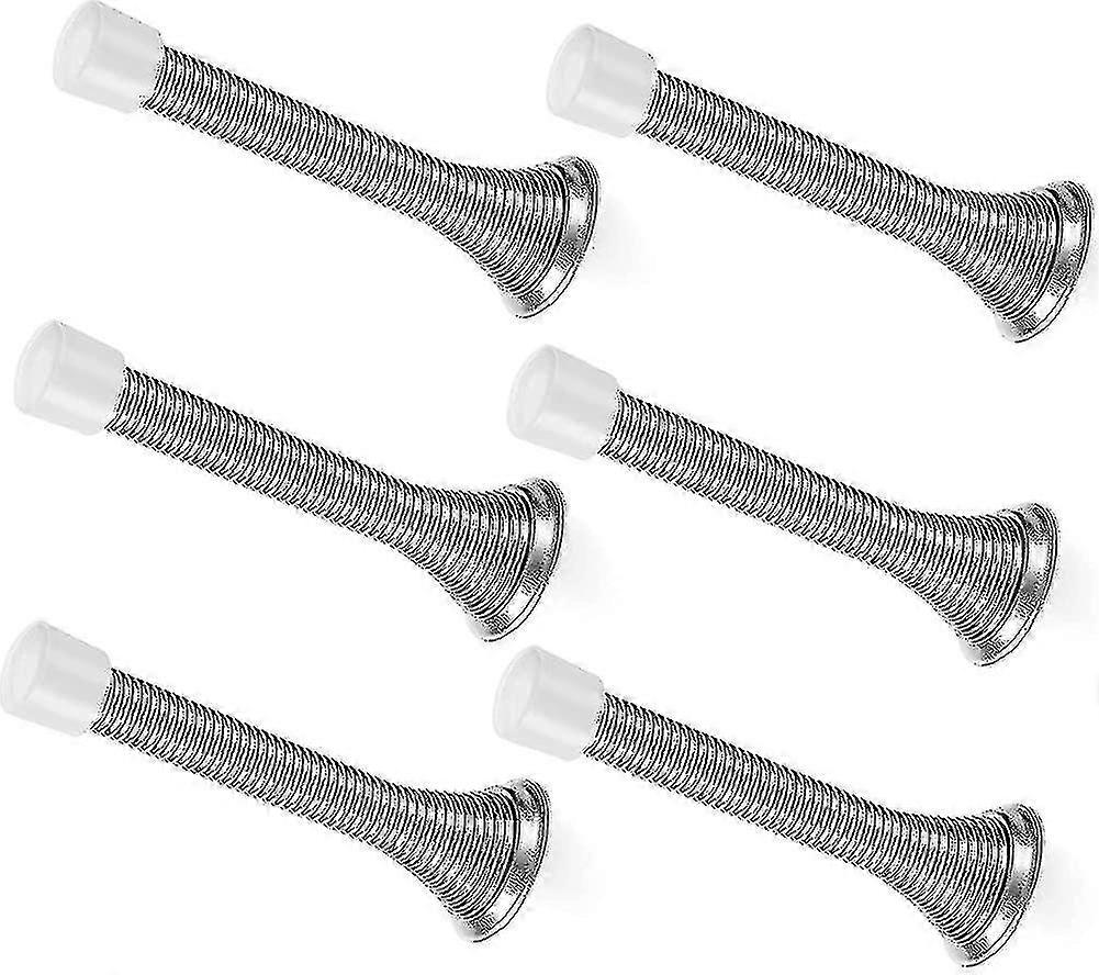6 balení Sliver Spring Door Stopper Wall Protector