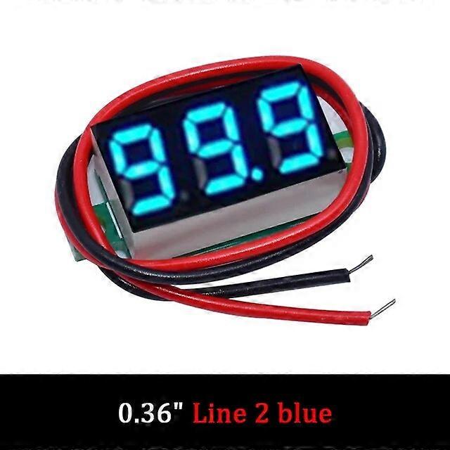 0.36 Inch 0.36" Digital Voltmeter Red Green Blue DC 0V-100V Three Lines 3 digit Voltage Panel Meter Display led Color