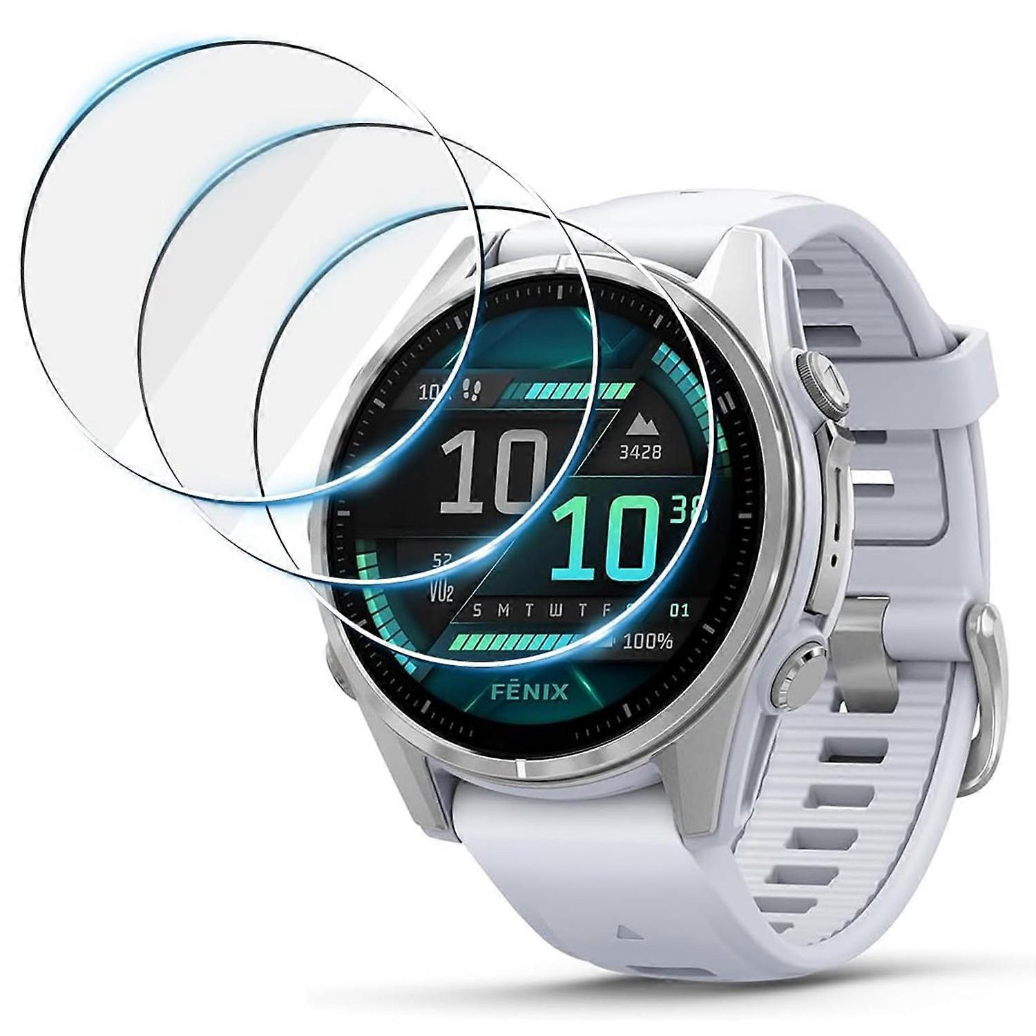 3 قطع ل Garmin Fenix 8 43 مم واقي شاشة HD واضح ووتش فيلم