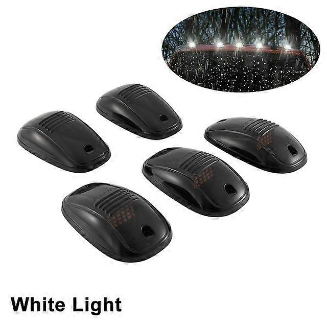 5pcs 24 LED Smoked Shell Cab Rooftop Clearance Marker Lights with Harness for Dodge Ram 1500 2500 3500 4500 5500 2003-2018