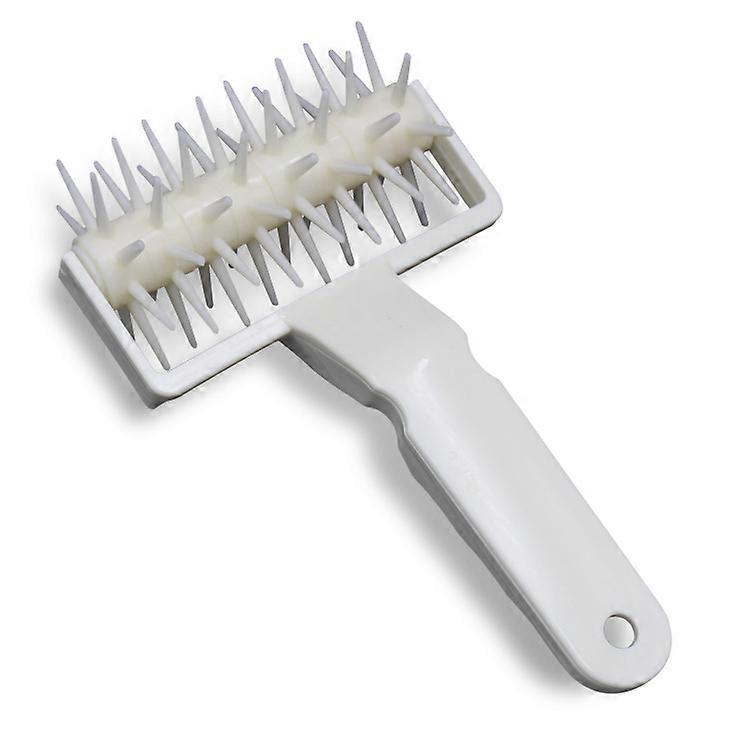 Pizza Pastry Roller Pin Baking Cookie Biscuit Dough Pie Holes Puncher Tool (white1pc)