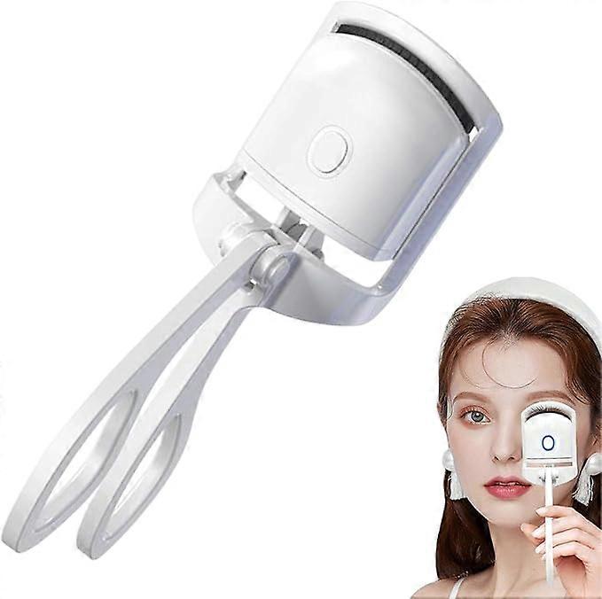 Heated Eyelash Curler - Reusable Electric Lash Curler C Type Cable Supply - Eye Lash Curler 10 Seconds Quick Warm-up Time Persistent Styling for Makeu