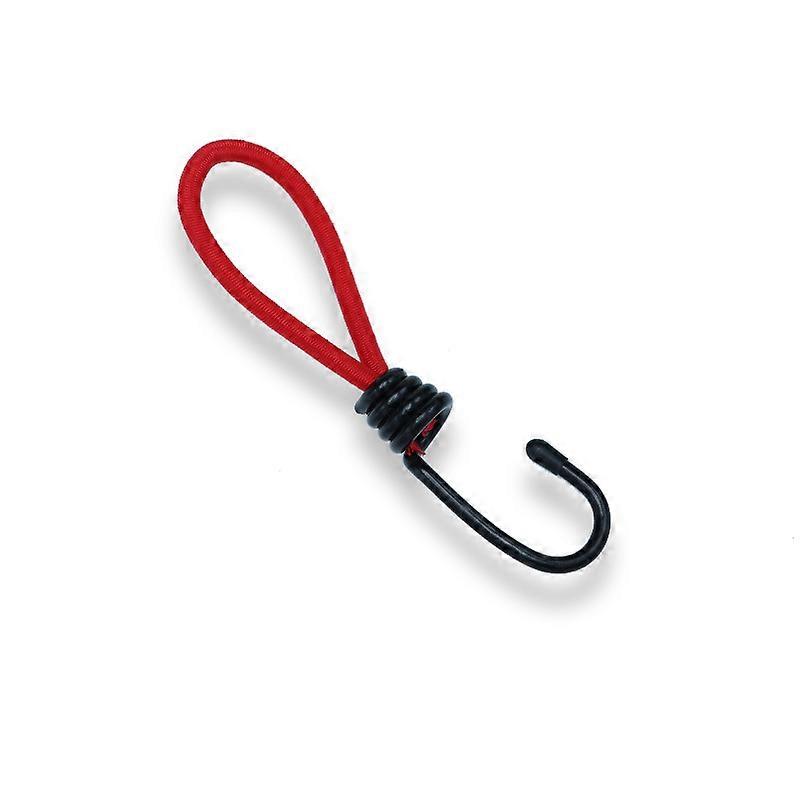 12pcs Red Bungee Hook, Bungee Hook Bungee Cords Camping with Hook, Bungee Strap for Tarps 15.4cm