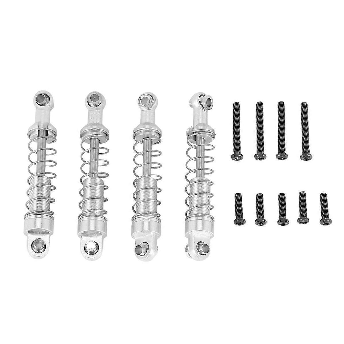 4 Pcs Metal Damper for C14 C24 C34 MN D90 D91 D96 D99 D99S MN90 MN99S RC Car Upgrade Parts,Silver