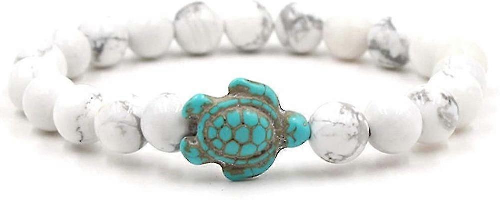 Stylish Bracelet Handmade Turquoise Beaded Turtle Bracelet Multi Style Elastic Natural Stone Bead Bracelet Bangle