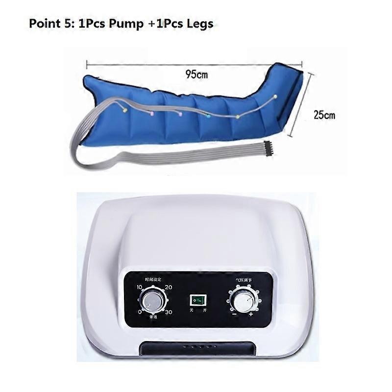 Massaggiatore per gambe a compressione d'aria, massaggiatore pneumatico per gambe per anziani, promuovere la circolazione sanguigna alleviare la fatica del piede a pressione dell'aria