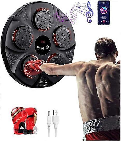 Electronic Music Boxing Machine, Wall Mounted Smart Bluetooth Boxing Game with Multifunctional Display Wall