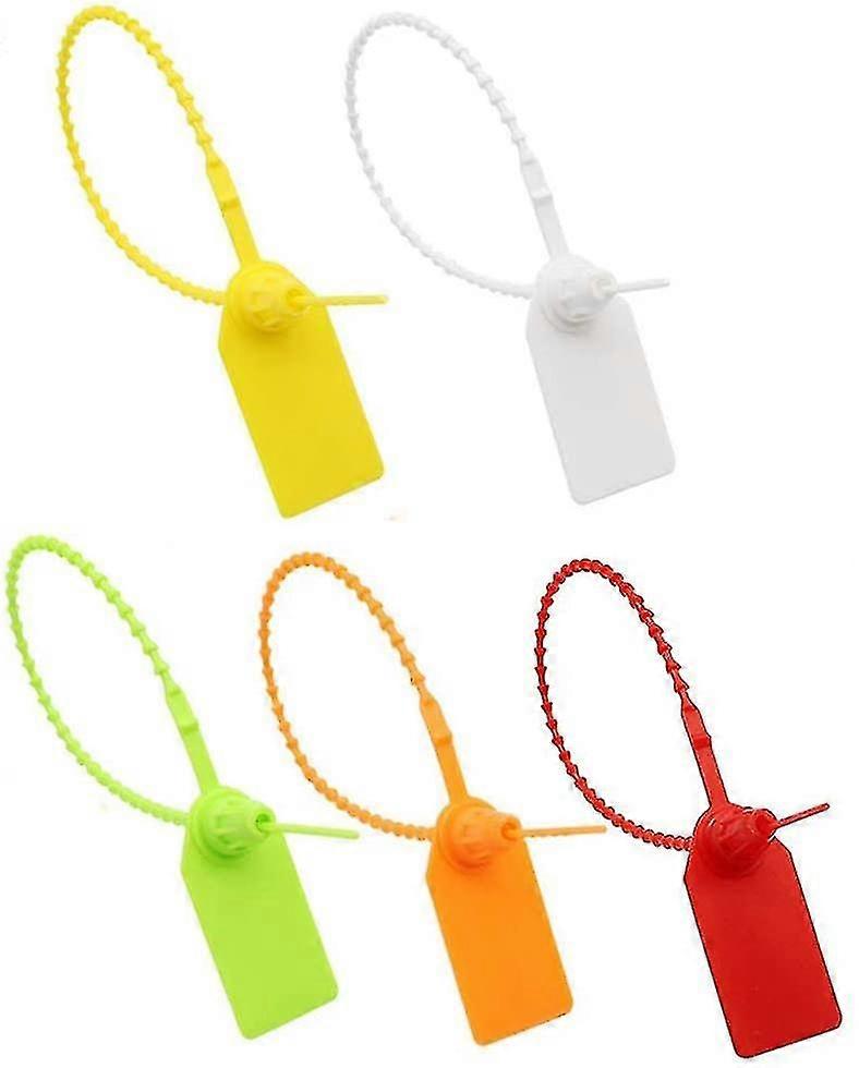 Cable Tie Tags, 100 Pcs Plastic Cable Tie Tags, Self-locking Brand Label, For Clothes Shoes Handbags Logistics Transport Labels