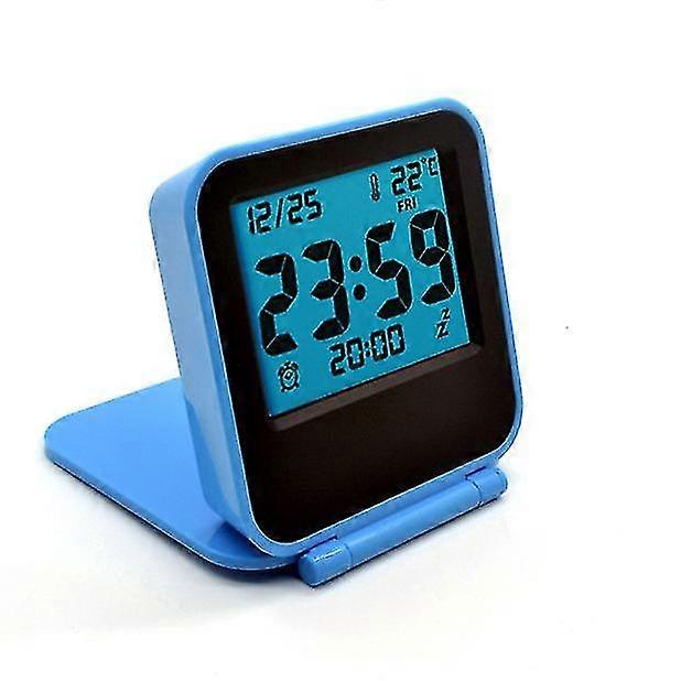 Mini Small Digital Travel Alarm Clocks With Lcd Night Light Travel Electronic Clock Thermometer Clock Folding XDDZZCC