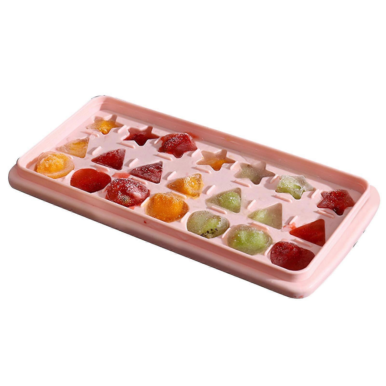 Creative Ice Cube Molds - Light Pink, Plastic Ice Tray for Homemade Ice Making