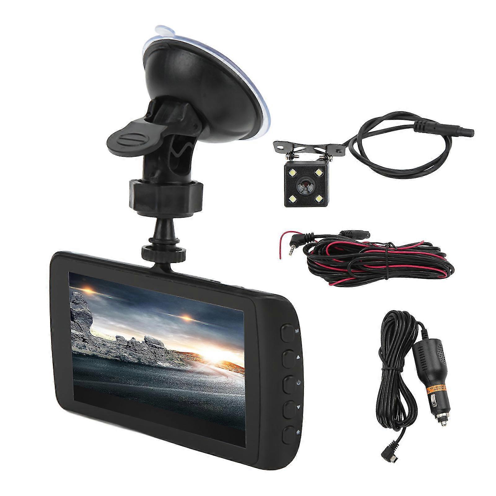1080P Dual Camera Car Dashcam with 170 Wide Angle, Parking Monitor and Clear View