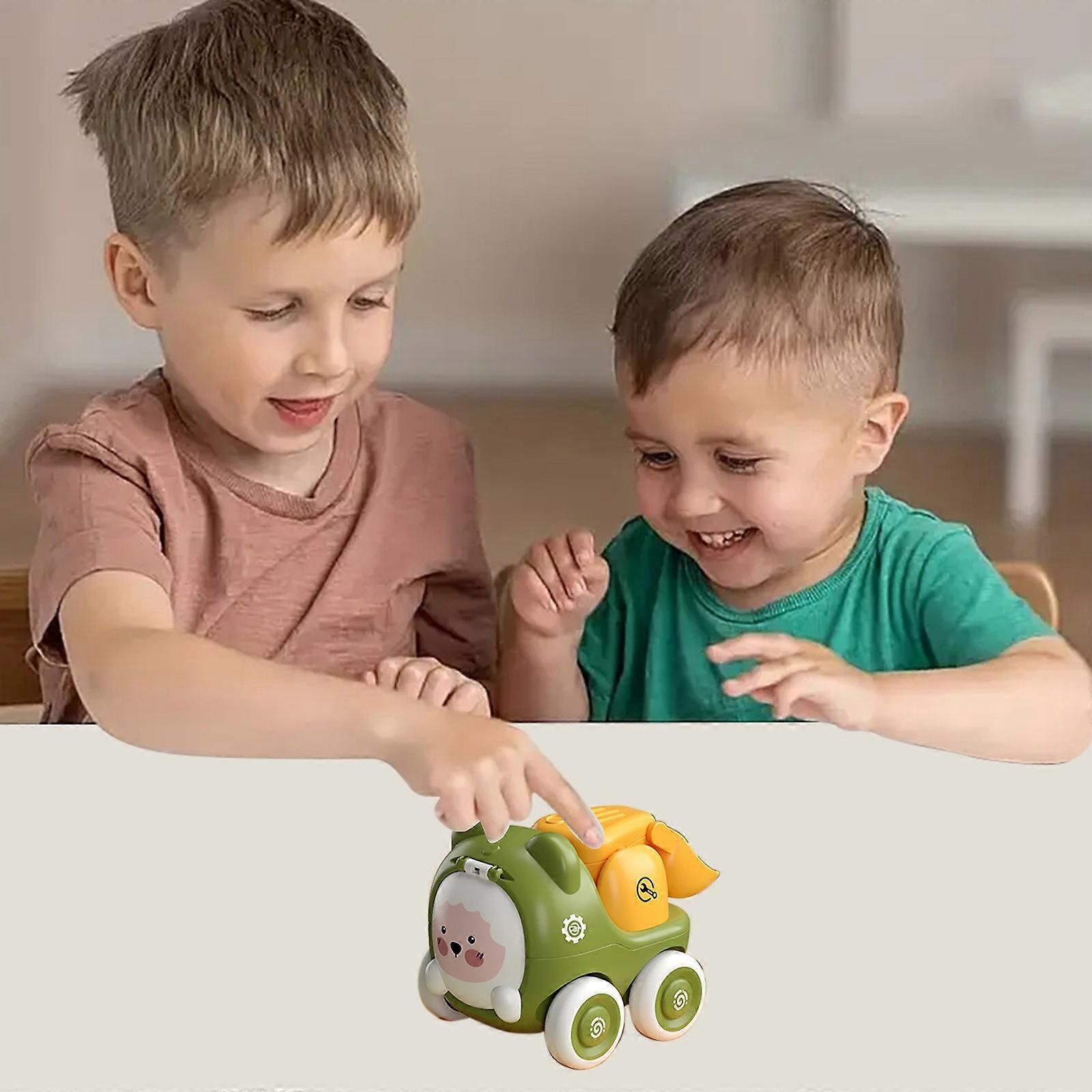 Interactive Nature Inspired Push And Move Engineering Vehicle Toy For Toddlers Supports Motor Skills Pretend Play With Flip Top Storage Play Vehicles 