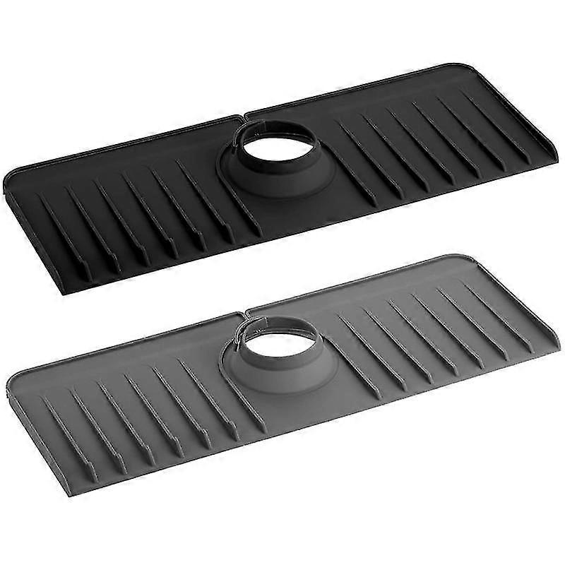 2pcs Silicone Drainage Pad Faucet Pad Splash-proof Water Pad Washbasin Faucet Silicone Sink Drain P