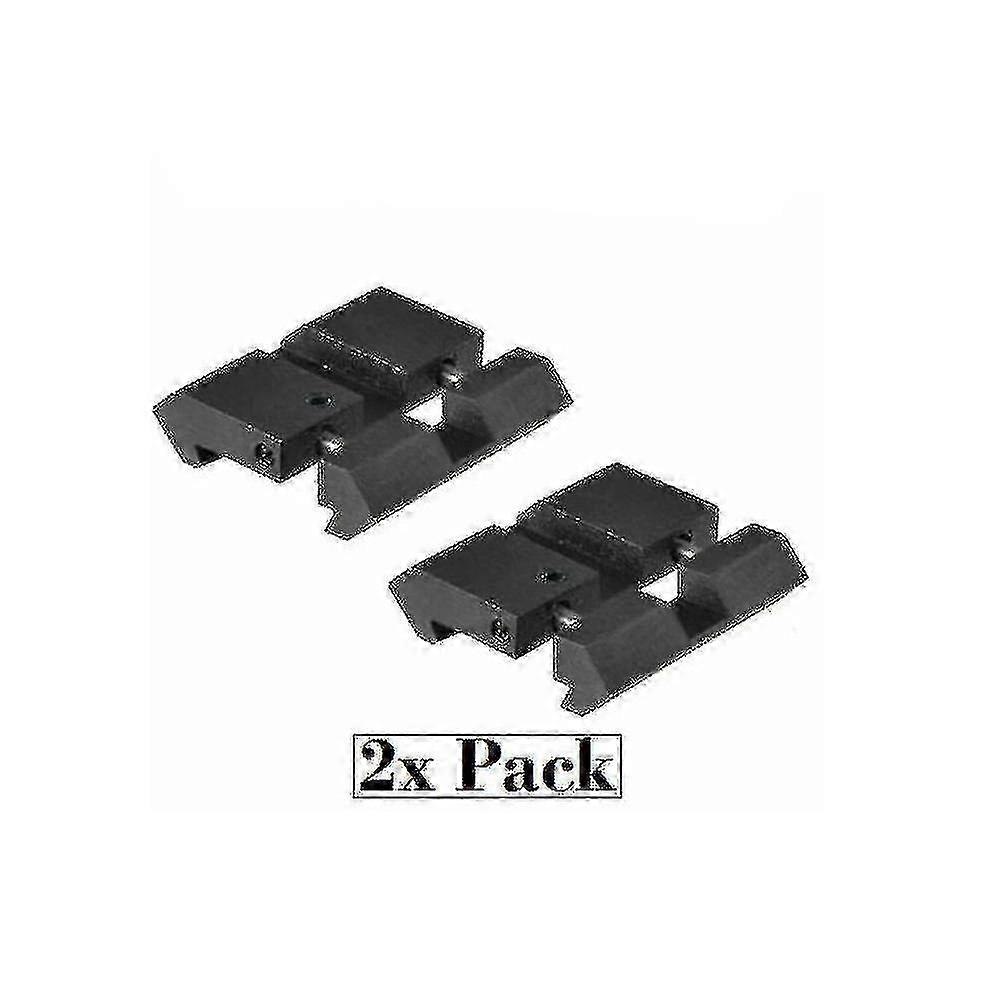 2 stk Dovetail til Weaver Picatinny-adapter Snap In Rail-adapter 11 til 22mm adapter