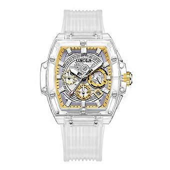Faion Watch Men and Women Brand ONOLA Luxury Transparent Plastic  Waterproof Quartz Silicone Men Watches relojes para hombre