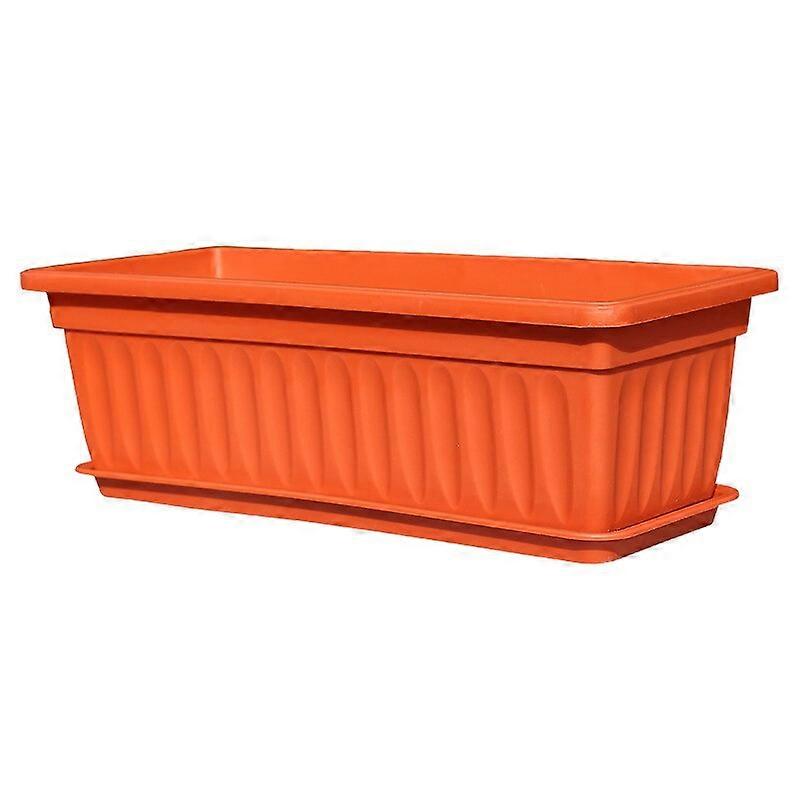 Flower Window Box PP Resin Rectangular Window Planters Vegetables Growing Container Garden Flower Plant Pot for Balcony SCVD889