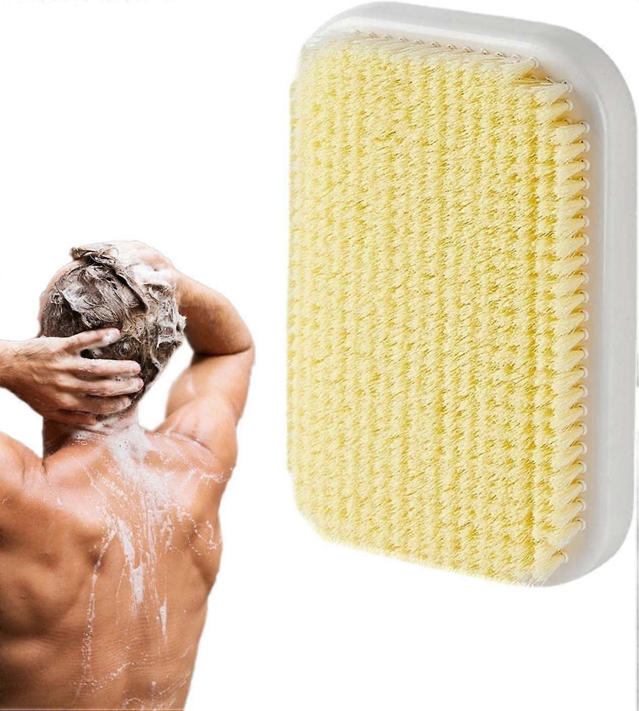 Wall Mounted Back Scrubber for Shower,Large Exfoliating Brush for Shower Bathing Scrub Brush Hands-Free Back Brush & Body Scrubber
