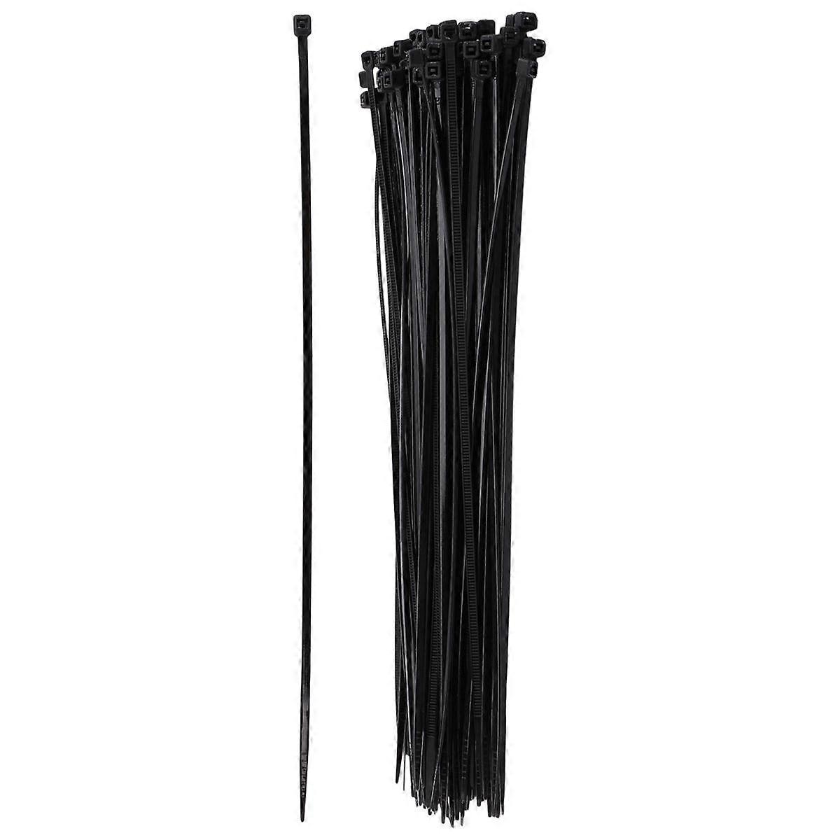 100 x Thin Black Ties Zip Ties Cord Strap Wrap 200mm x 3mm