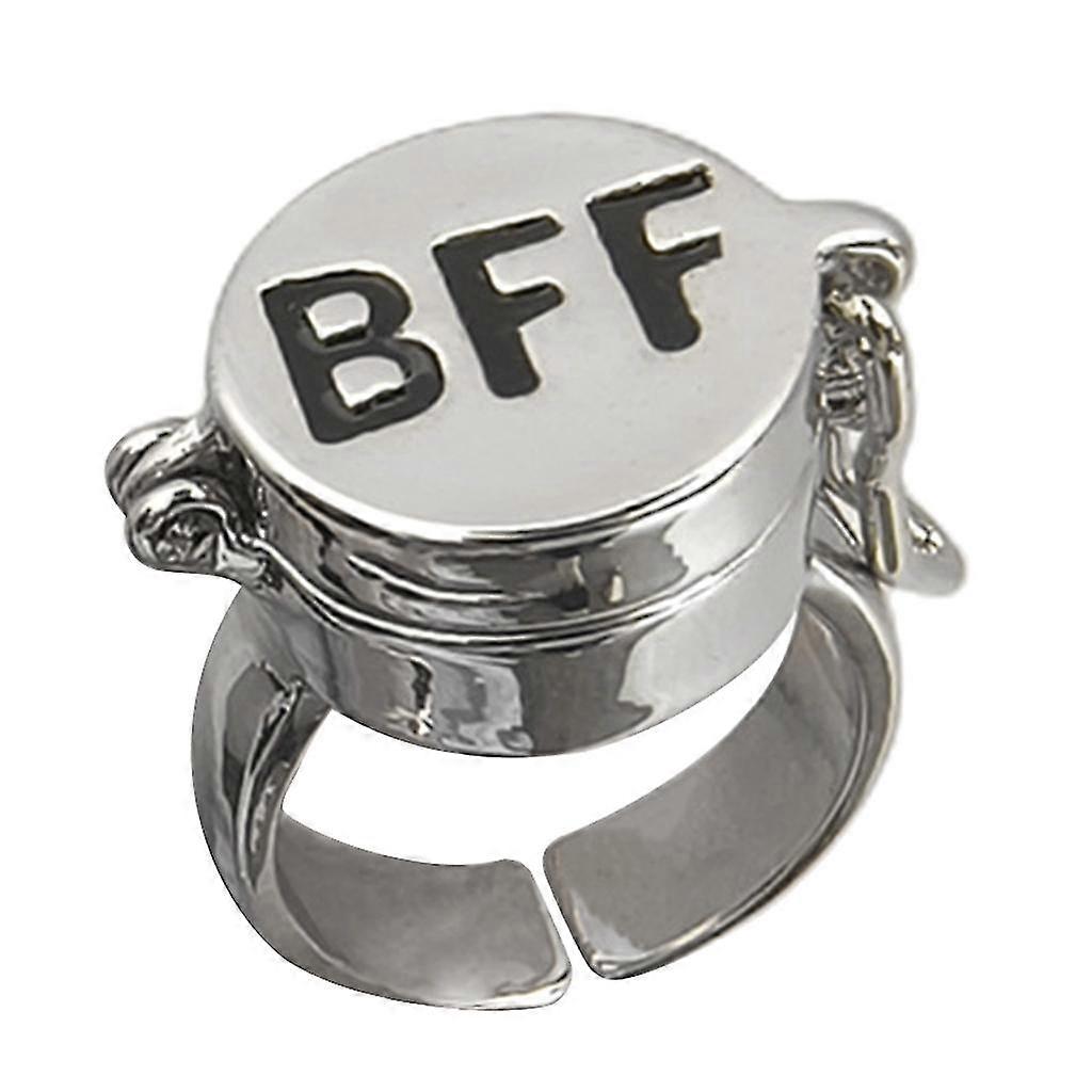 Bffs Openable Friendship Ring Bffs Ring Silver Bffs Openable Cute Alloy Ring Banmo