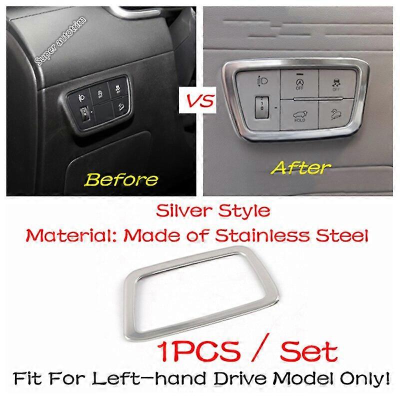 Head Lights Lamp Switch Button / Gloves Box Handle Buckle Cover Trim Silver Modified Accessory For Hyundai Tucson NX4 2021- 2023