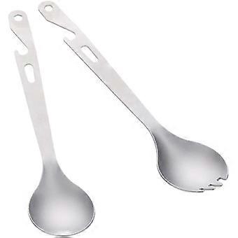 4-in-1 Titanium Spork With Spoon Fork Wrench Bottle Opener