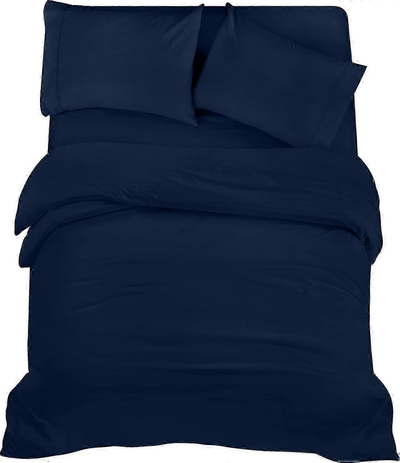 J1725 Lençóis Utopia Bedding Conjunto de Cama de 4 Peças - Capa de Edredom, Lençol com Fronhas - Lençóis de Microfibra Escovada Macia BBA1725