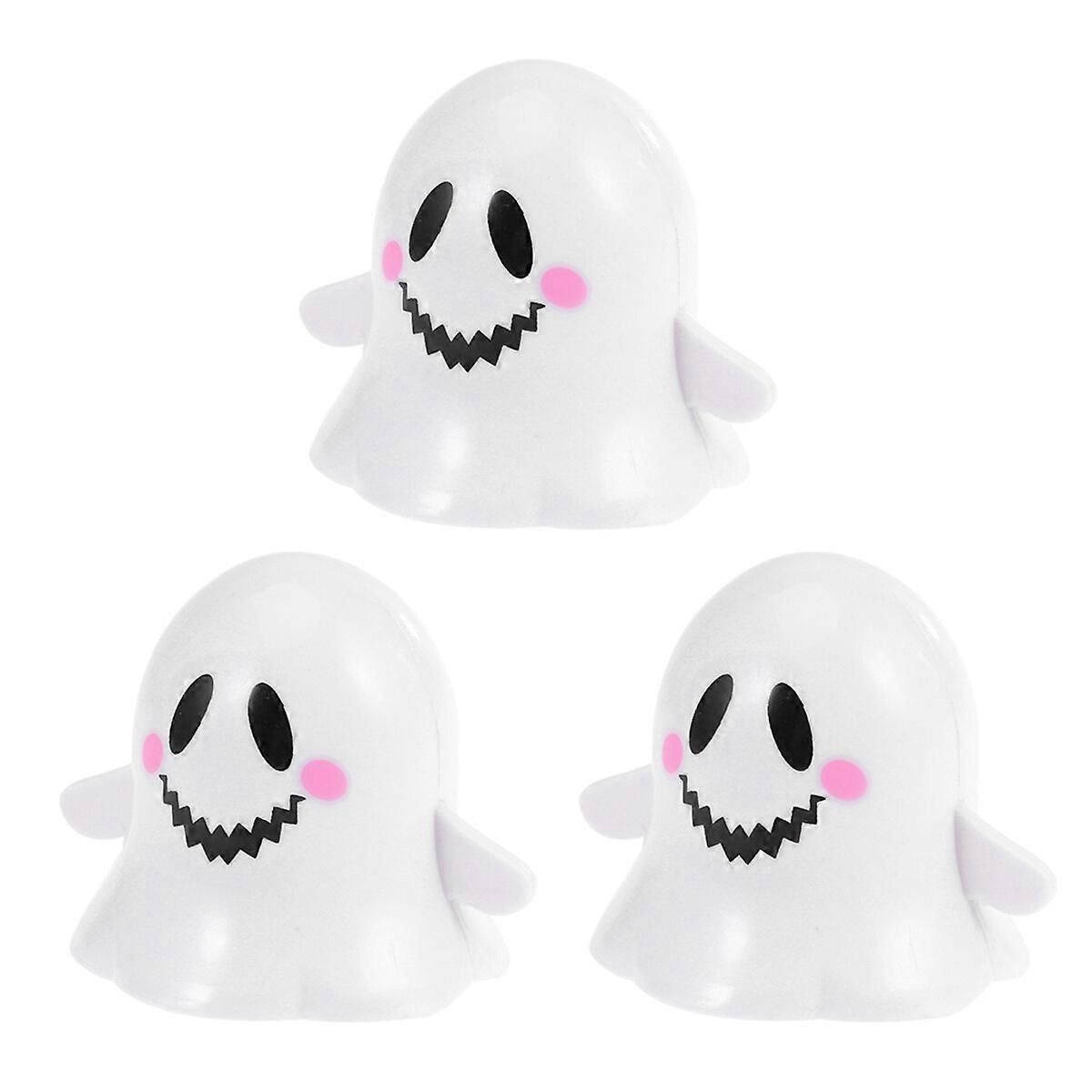 3pcs Halloween Clockwork Toy Set Puzzle Funny Toy Props Spring Specter Doll (Random Expression Pattern)