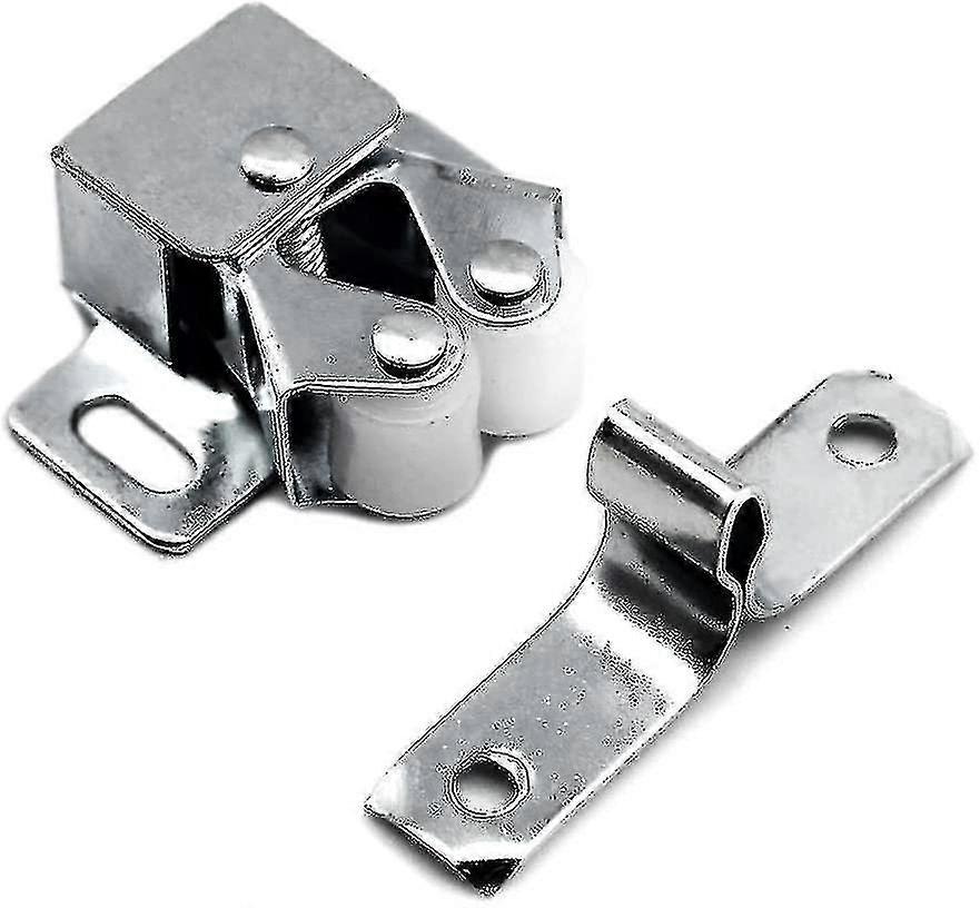 12pcs Locking Galvanized Double Rollers For Cabinet Wardrobe Drawers