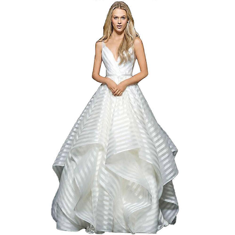 Women's Backless Lace Trailing Simple Wedding Dress