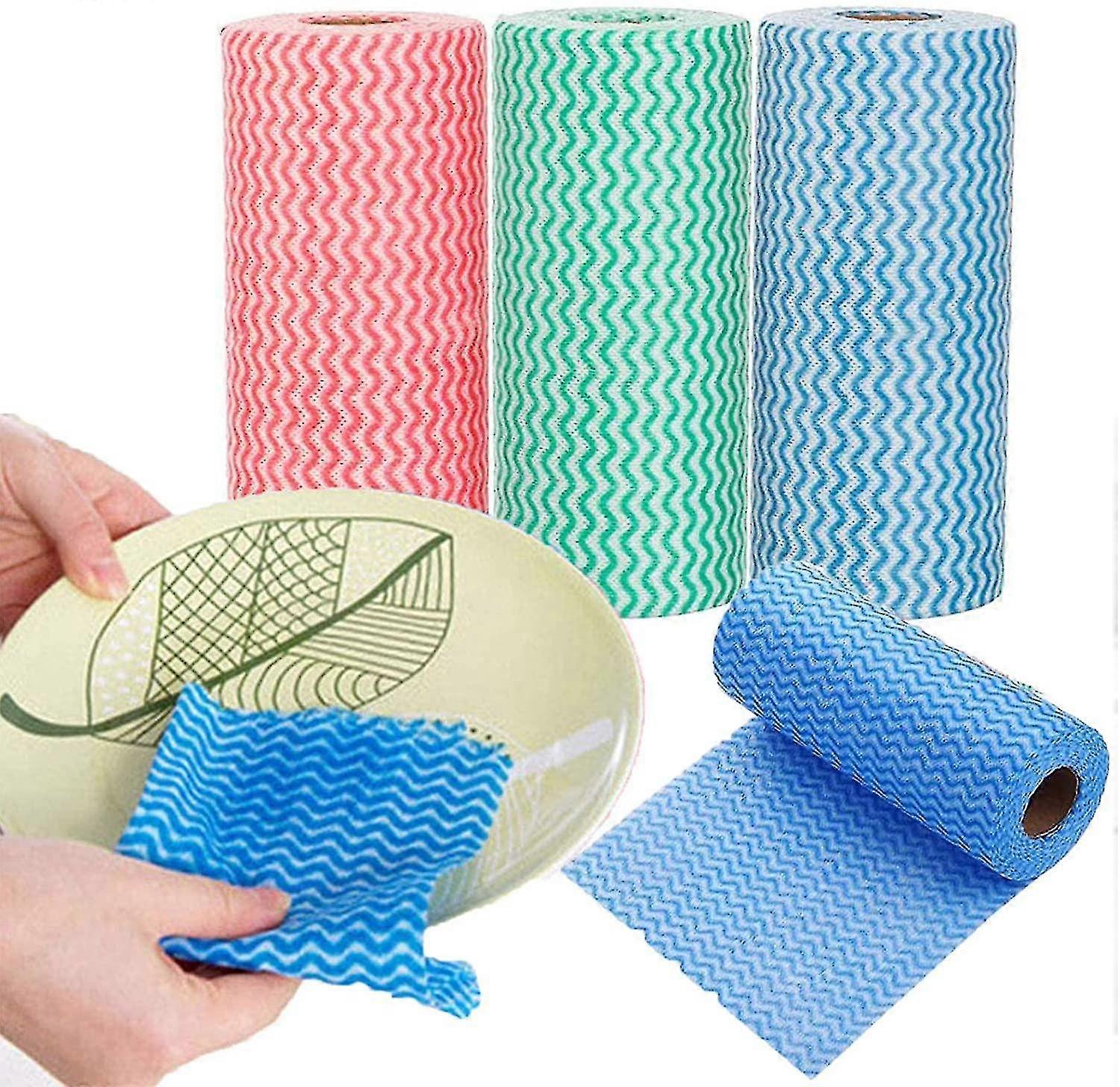 3 Paket Tek Kullanımlık Dokunmamış Mutfak Temizleme Bezleri