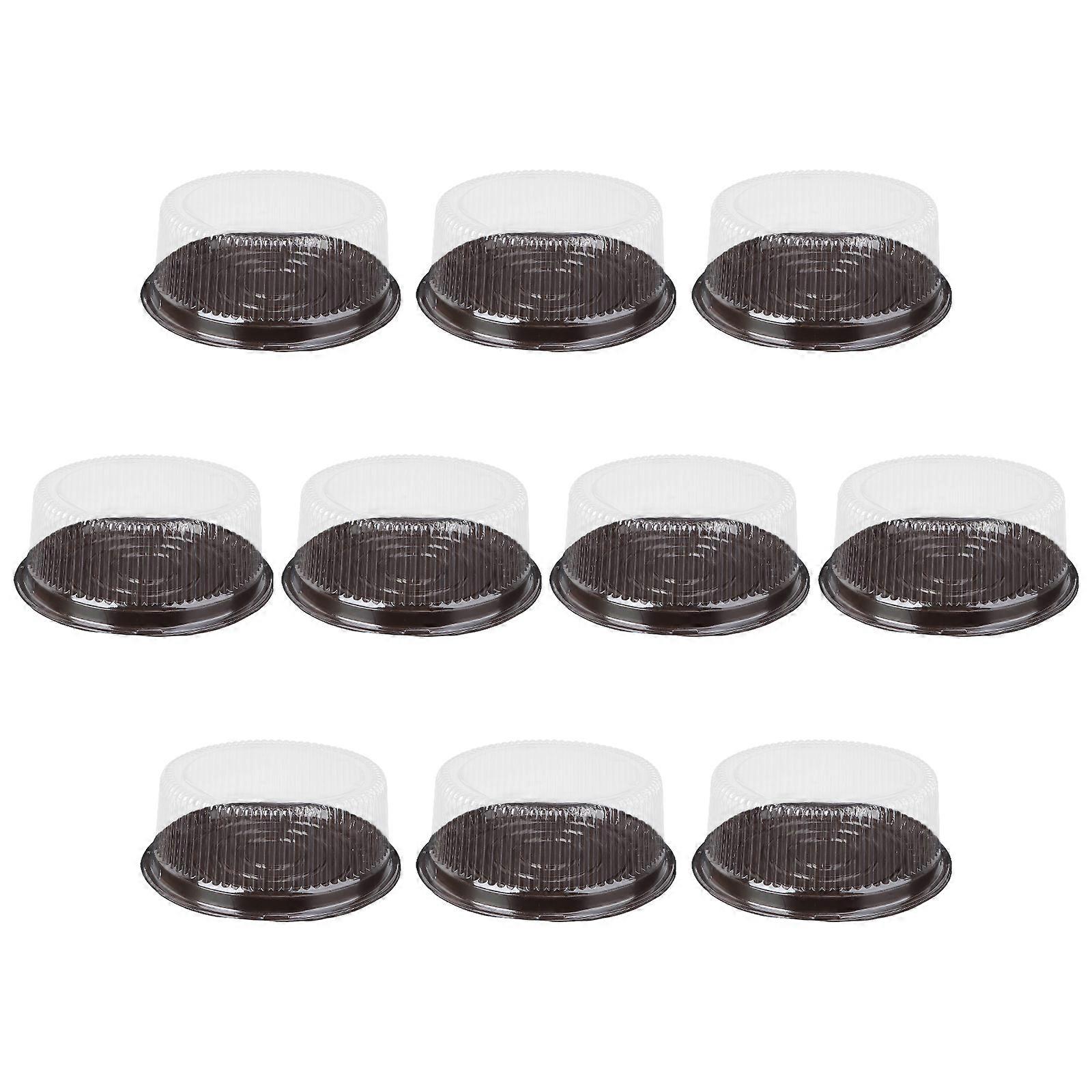 10Pcs 8 Inch Transparent Plastic Cake Pastries Box Cupcake Muffin Dome Holders Cases Boxes Cups