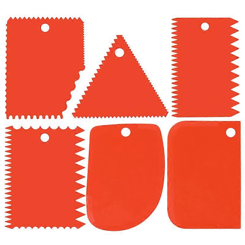 Pottery Clay Scraper Sculpture DIY Tool Pottery Clay Scraper Ceramic Serrated Tools6Pcsorange