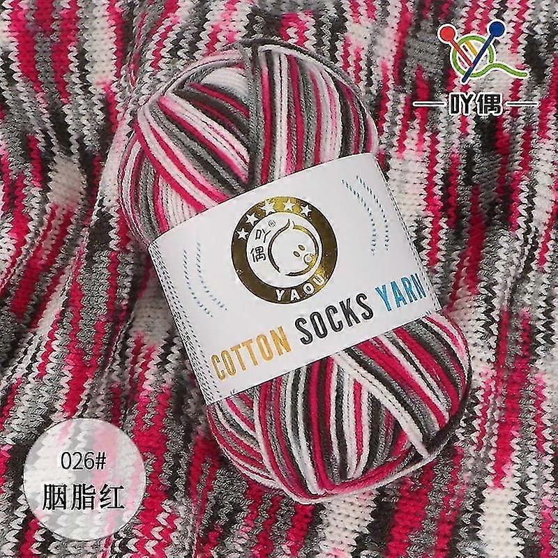 2x50g γάλα βαμβακερό τμήμα βαμμένο νήμα πολύχρωμο χέρι πλέξιμο βελονάκι ουράνιο τόξο σπρέι Dot μαλλί νήμα πλεκτό μωρό πουλόβερ κασκόλ νήμα