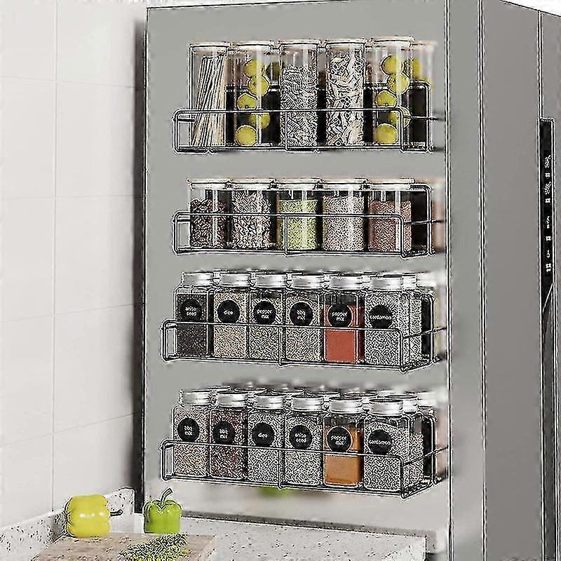 Magnetic Spice Rack Organizer, Space Saver For Refrigerator And Microwave Oven