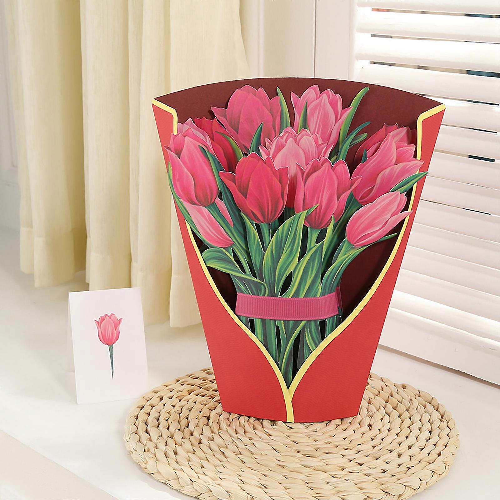 BIGSALE! Popping Up Floral Greeting Cards Decoration 3D Stereoscopic Multicolor Unique 3D Handmade Paper Carving