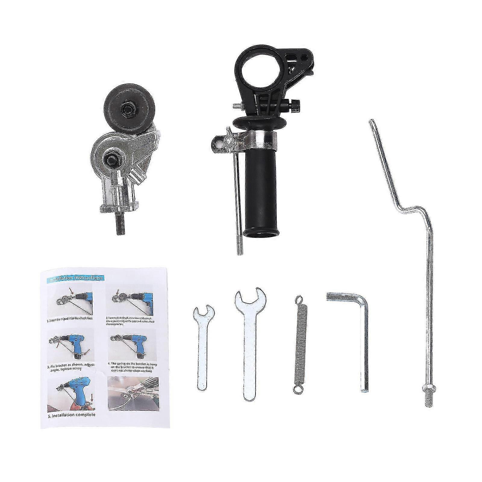 Drill Attachment Metal Cutter Double Headed Safe Car Maintenance Durable Accurate