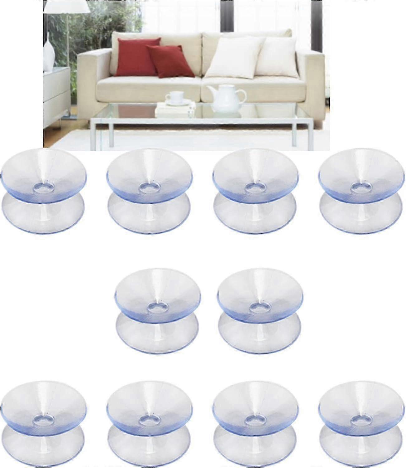 Double Sided Suction Cups, to Keep The Glass Table Top from Sliding, Glass Table Top Bumpers, Glass Table Top Spacers, (20mm,10pcs)