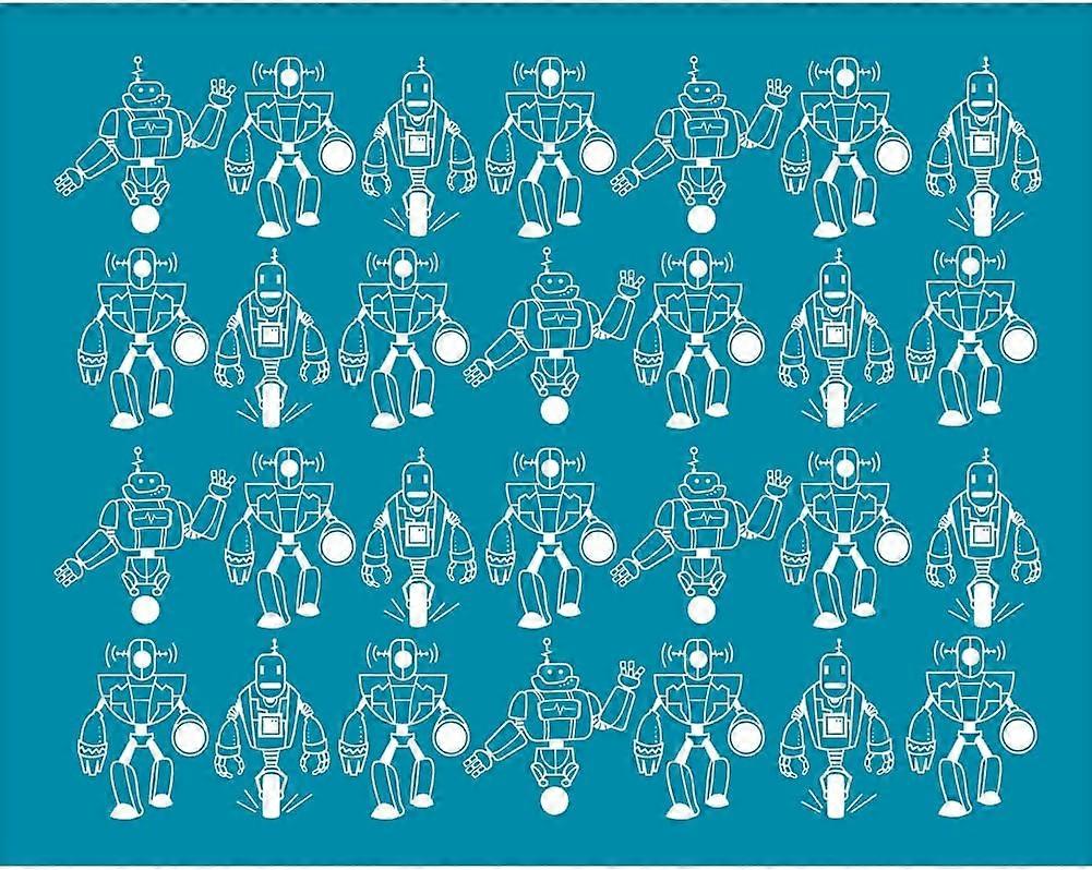 4x5 Inch Robot Clay Stencils Non-Adhesive Silk Screen Stencil Golem Polymer Clay Silk Screen Reusable Mesh Transfer Washable Stencils for Polymer Clay