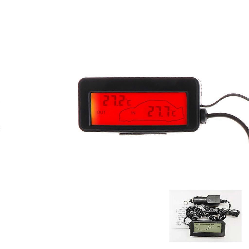 Auto Car LCD Digital Display Thermometer Work Vehicles Durable with 1.5m Cable