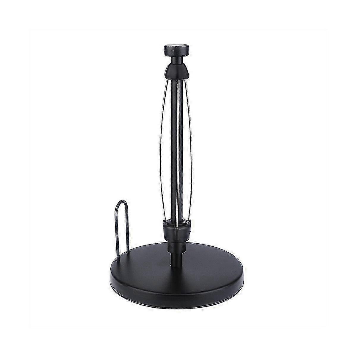 حامل منشفة ورقية كونترتوب مع التخميد مناسبة للمطبخ الحمام عمودي حامل منشفة ورقية مع قاعدة (أسود)